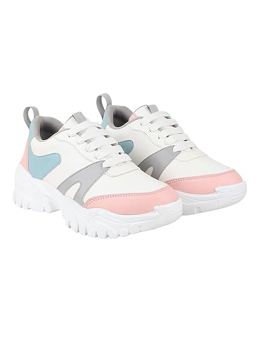 Stylish Women’s Lightweight Lace Up Walking Sneakers Comfortable Everyday Footwear