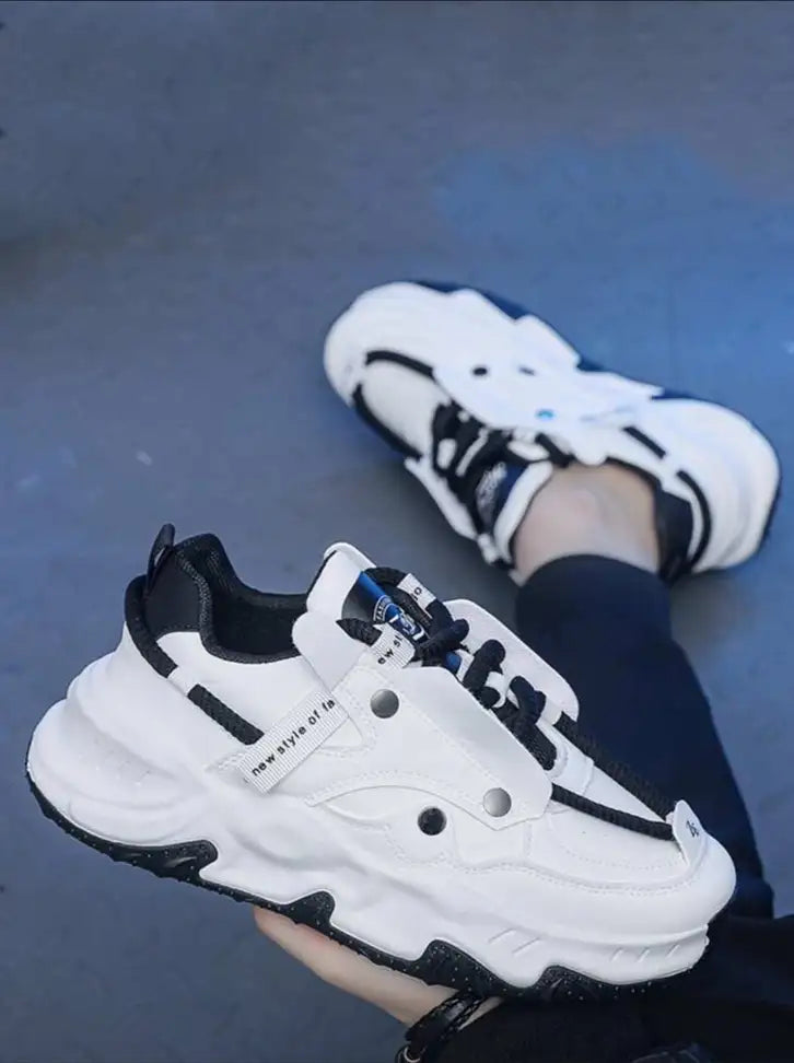 Sleek White Sneakers for Men with Breathable Upper and Ergonomic Comfortable Fit for Daily Use