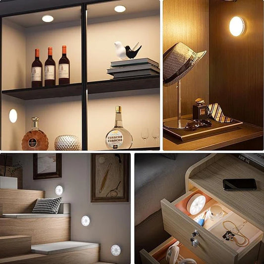 Warm Glow Motion Sensor LED Light with Automatic On and Off Feature for Closets and Cabinets