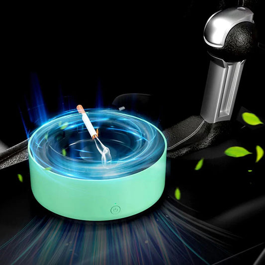 Smokeless Smart Ashtray with Built-In Filter and Air Purifier for Home Office and Car Use