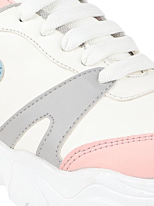 Stylish Women’s Lightweight Lace Up Walking Sneakers Comfortable Everyday Footwear