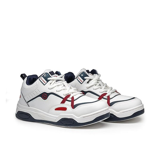 Stylish Mid Top Sneakers for Men Casual Trendy Lace Up Shoes for Daily Wear
