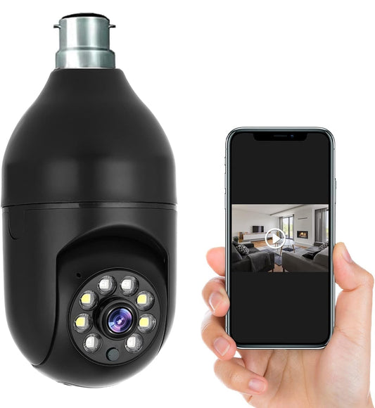 Smart Lamp Camera Eyecam WiFi 360° Bulb Security Cam with Fisheye Panoramic Lens
