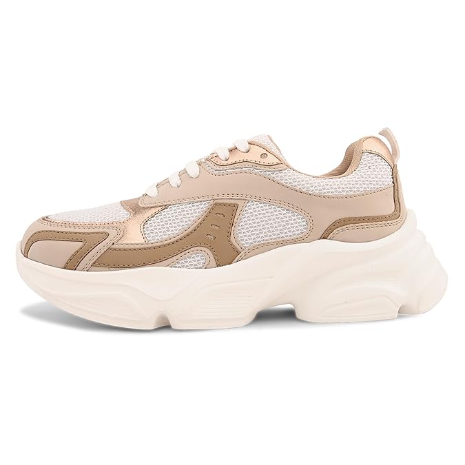 Modern Women Lace Up Sneakers Casual Everyday Shoes with Cushioned Comfort