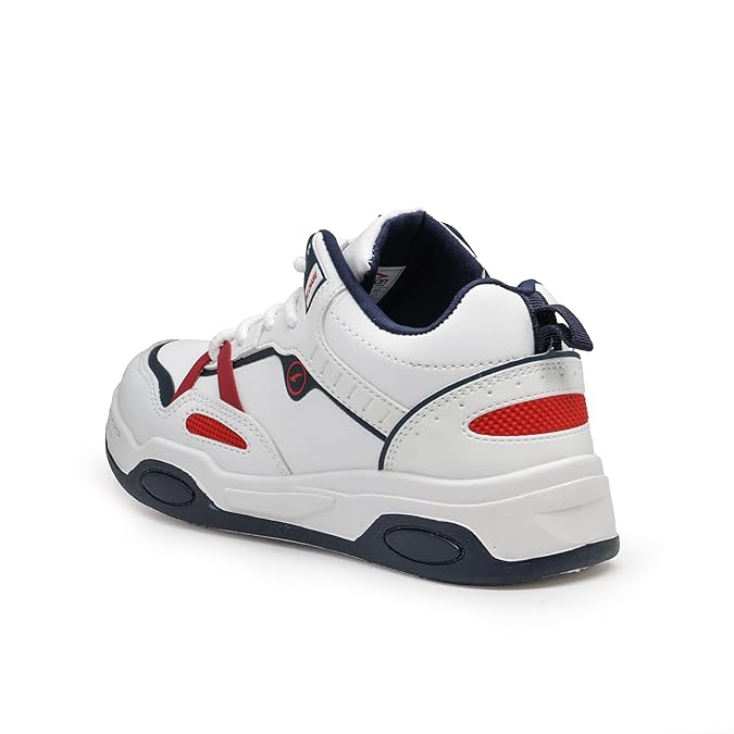 Stylish Mid Top Sneakers for Men Casual Trendy Lace Up Shoes for Daily Wear
