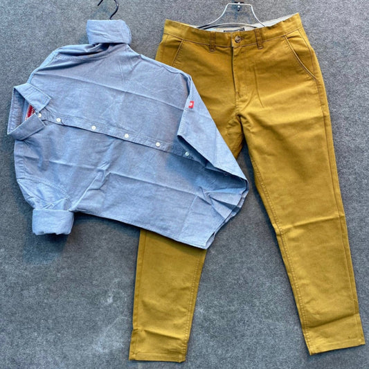 Mens Cotton Shirt with Pant Combo Comfortable Everyday Wear