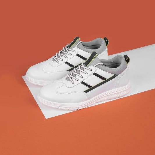 White Mens Sneakers Trendy Casual Shoes for Street Style