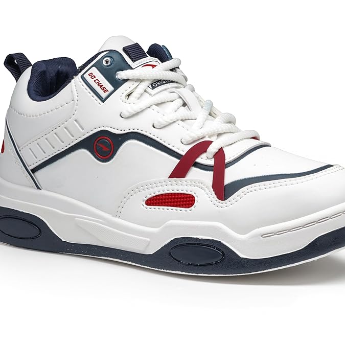Stylish Mid Top Sneakers for Men Casual Trendy Lace Up Shoes for Daily Wear