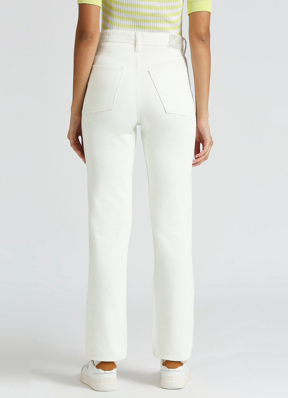 Elegant Slim Fit White High Waist Jeans Mary Collection Women’s Casual and Formal Denim Pants