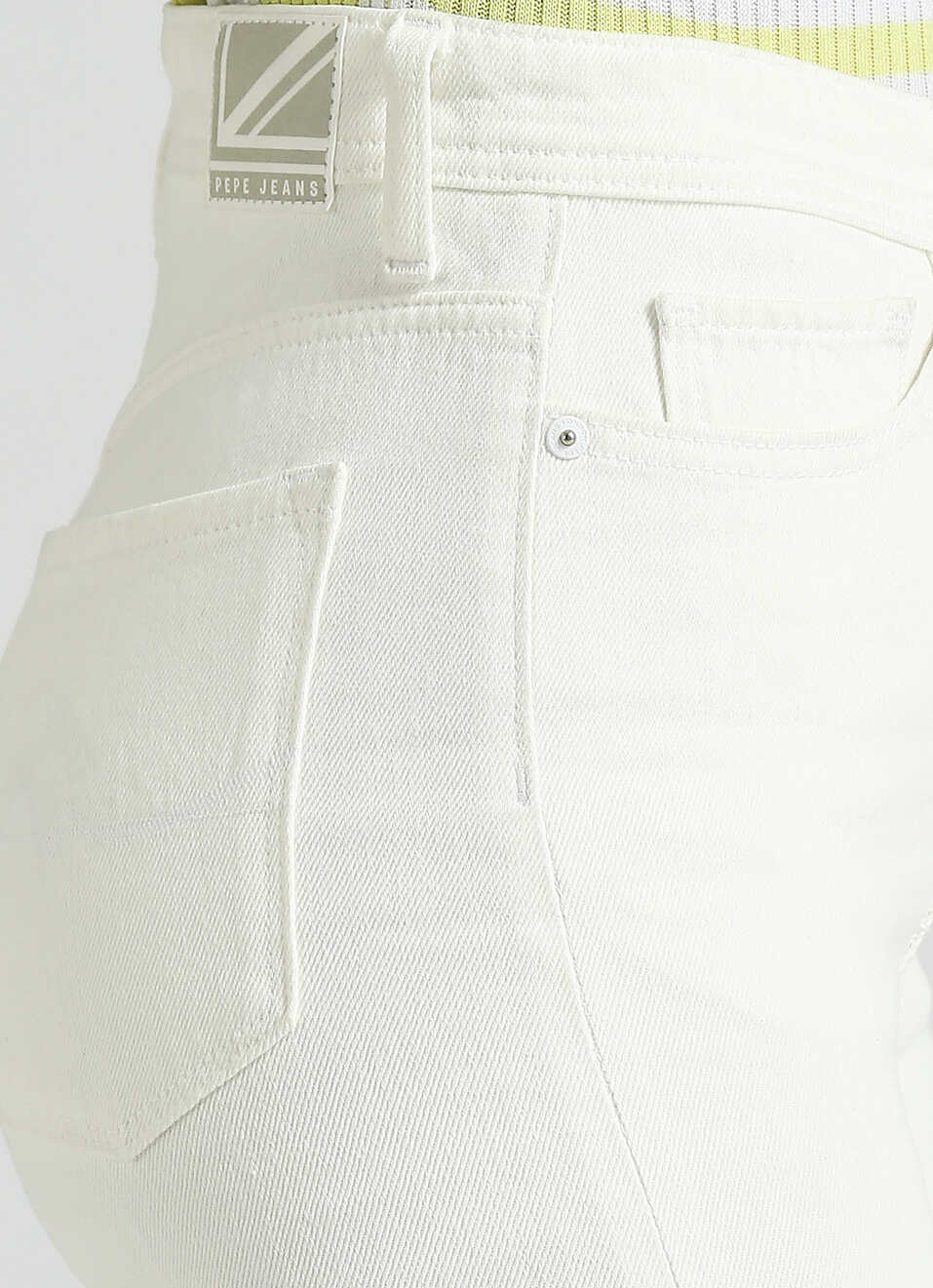 Elegant Slim Fit White High Waist Jeans Mary Collection Women’s Casual and Formal Denim Pants