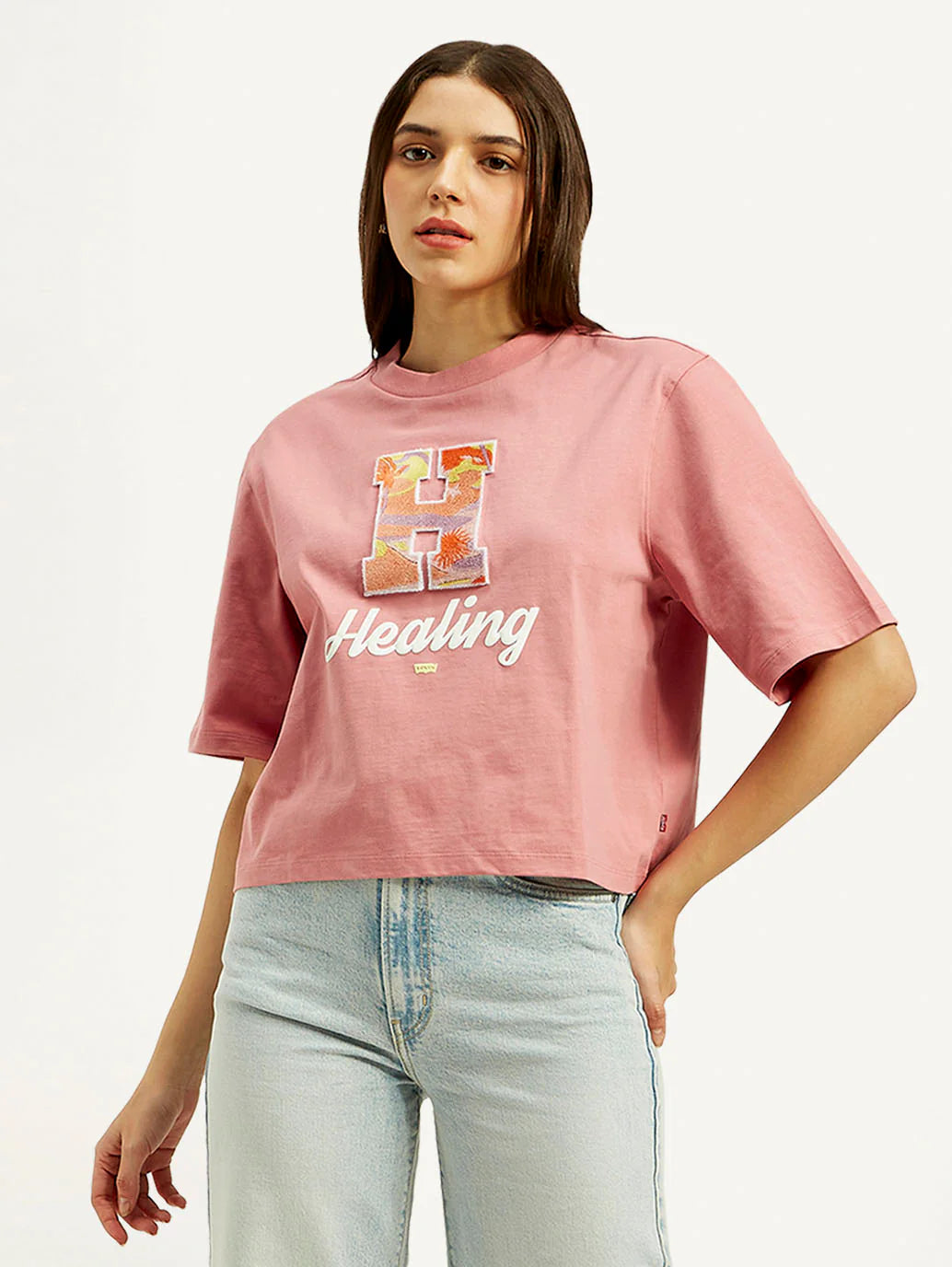 Stylish Women’s Typographic Print Boxy T Shirt Relaxed Fit Comfortable Summer Tee