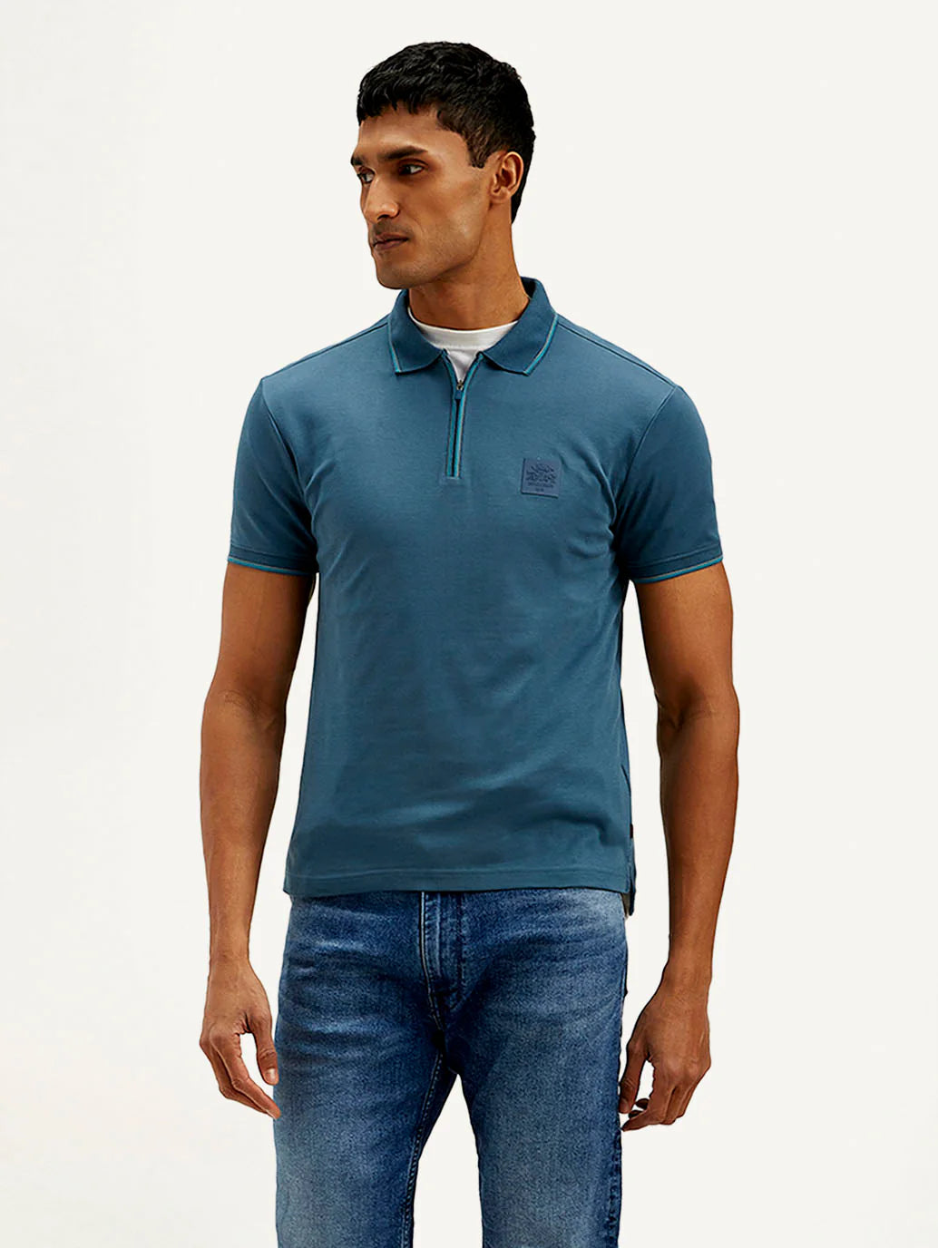 Classic Slim Fit Polo T-Shirt for Men with Solid Color Design and Everyday Wear Appeal