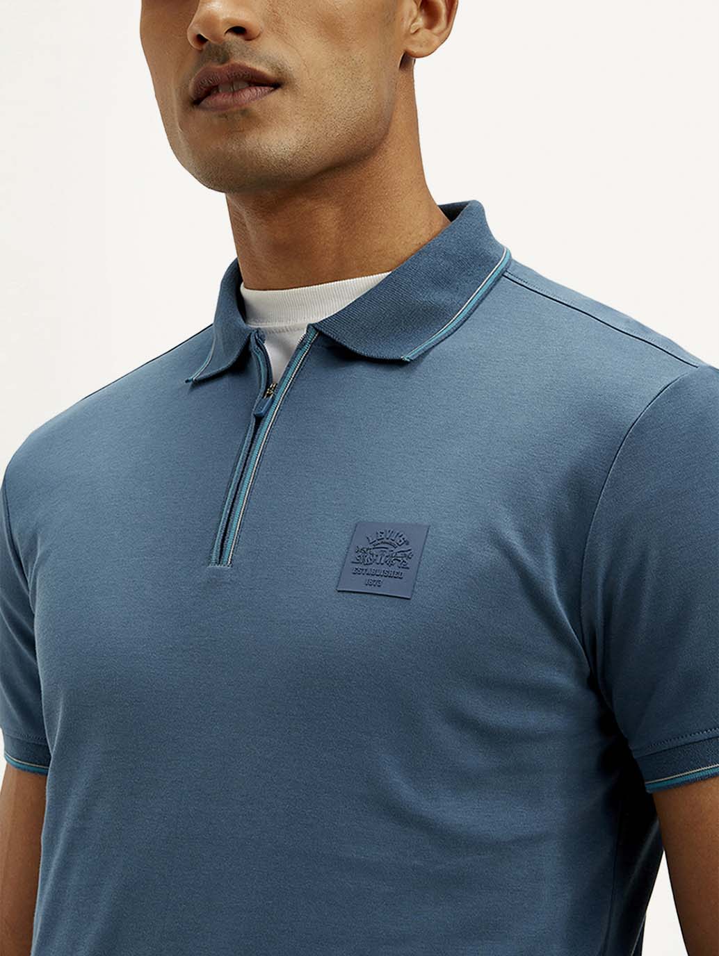 Classic Slim Fit Polo T-Shirt for Men with Solid Color Design and Everyday Wear Appeal