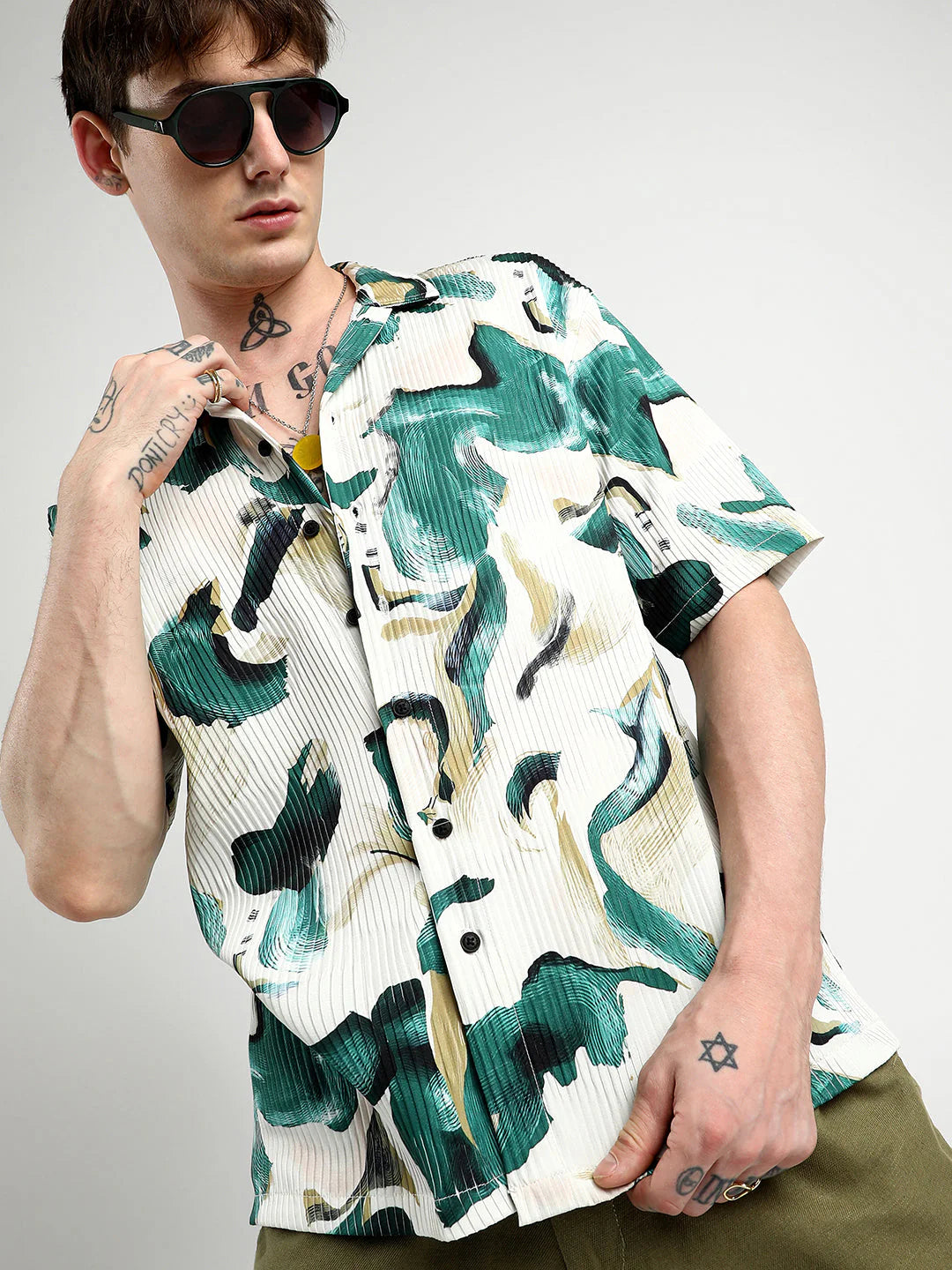 Oversized Swirl Stroke Print Shirt Comfortable, Trendy, and Perfect for Layering