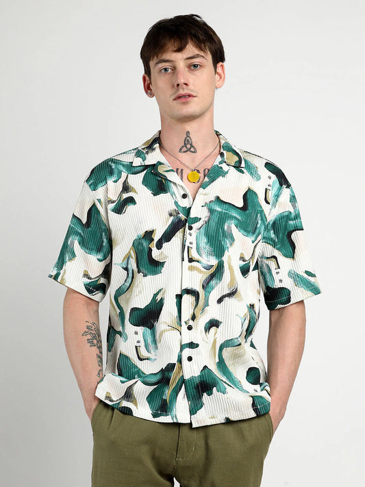 Oversized Swirl Stroke Print Shirt Comfortable, Trendy, and Perfect for Layering