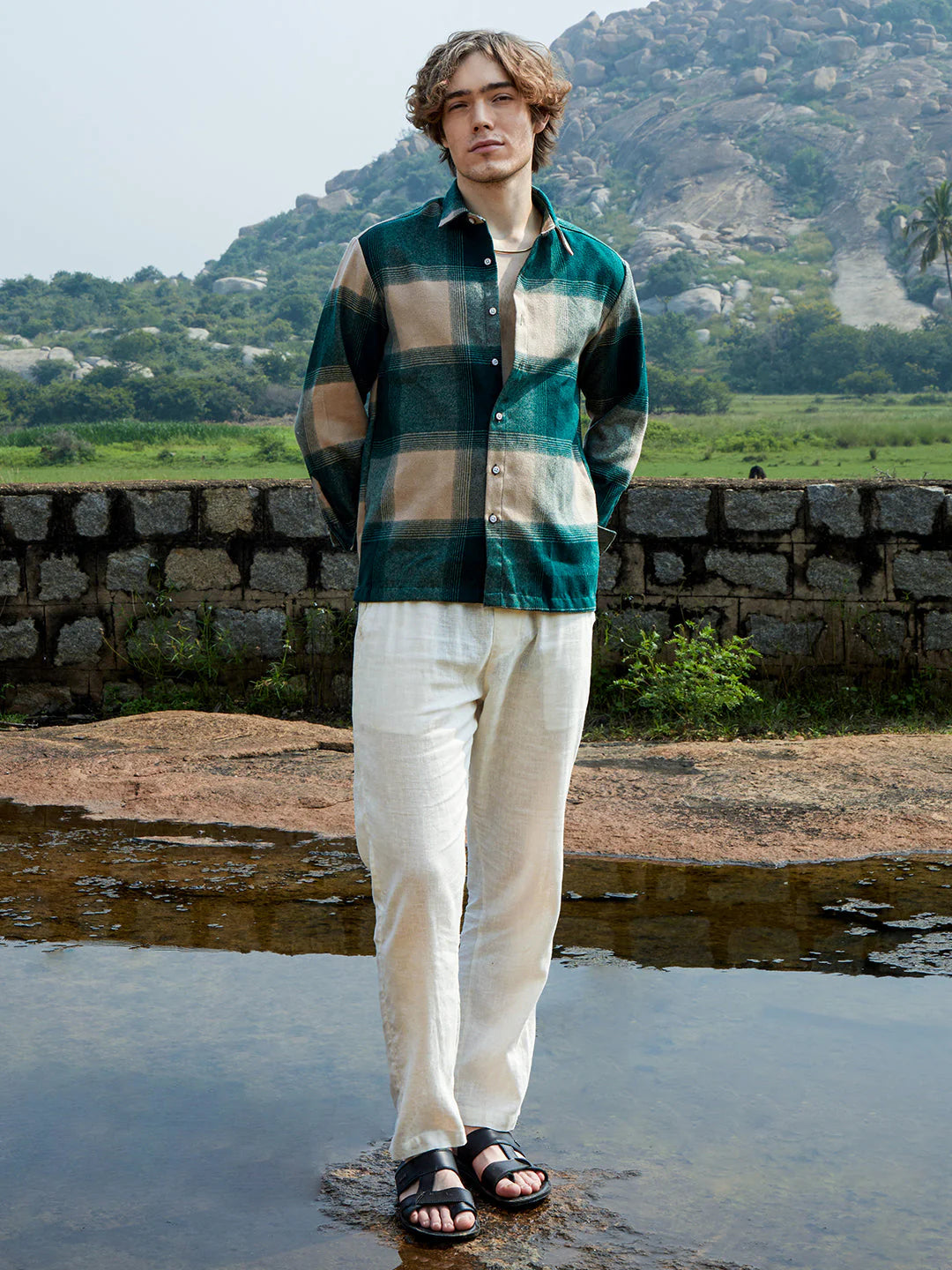 Casual Oversized Shirt with Battle Stars Print Relaxed Fit Chic and Minimalist