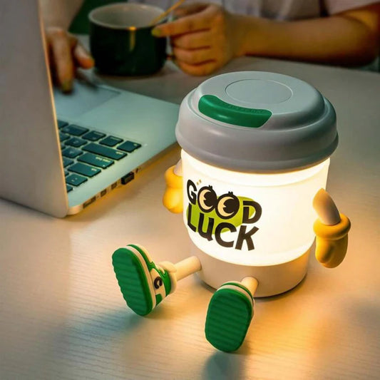 Multifunction LED Coffee Lamp with Phone Holder and Bluetooth Speaker