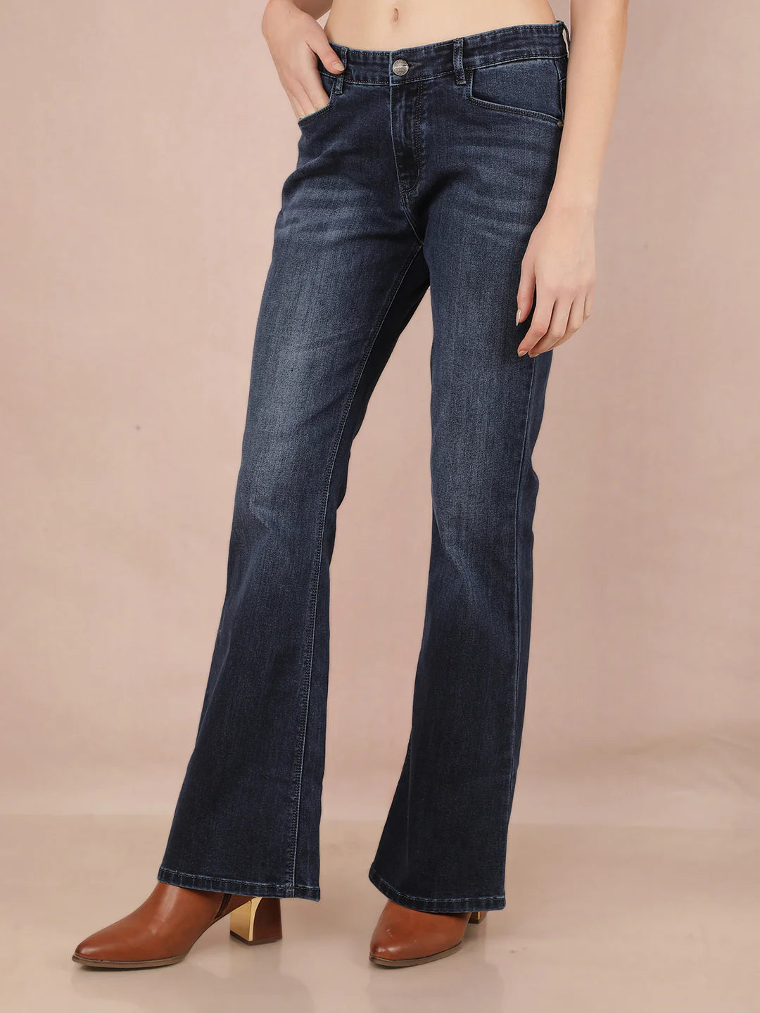 Women’s Blue Bootcut Jeans with Comfortable Everyday Fit