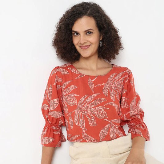 Stylish Regular Fit Printed Top for Casual and Office Outfits