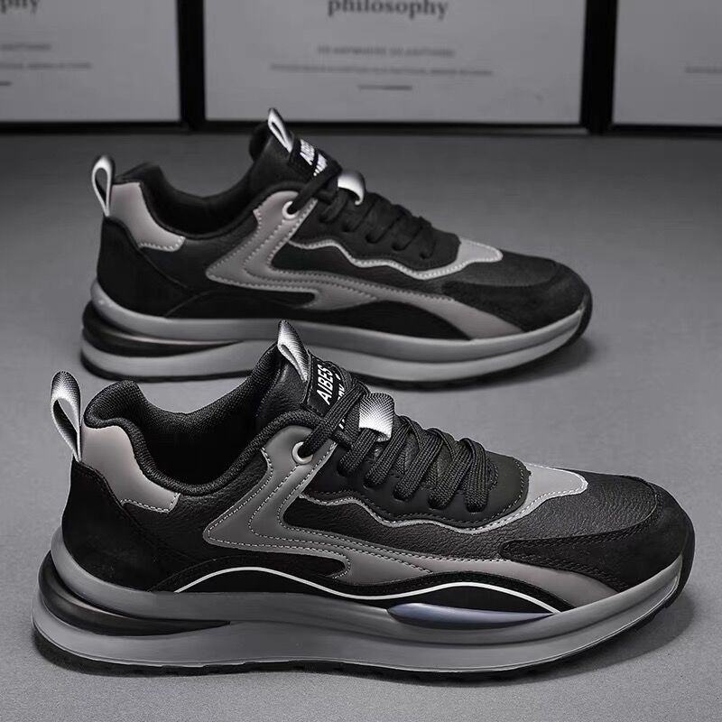 Casual Sneakers for Men Soft Breathable Trendy Thick Sole Running and Walking Shoes