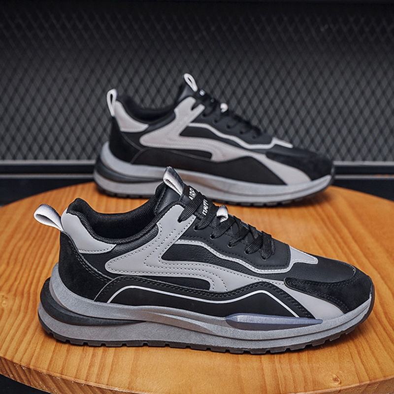 Casual Sneakers for Men Soft Breathable Trendy Thick Sole Running and Walking Shoes