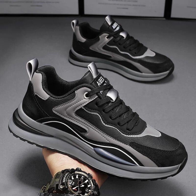 Casual Sneakers for Men Soft Breathable Trendy Thick Sole Running and Walking Shoes