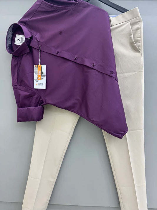 Partywear Shirt with Formal Pant Full Combo Stylish and Sophisticated Men’s Outfit