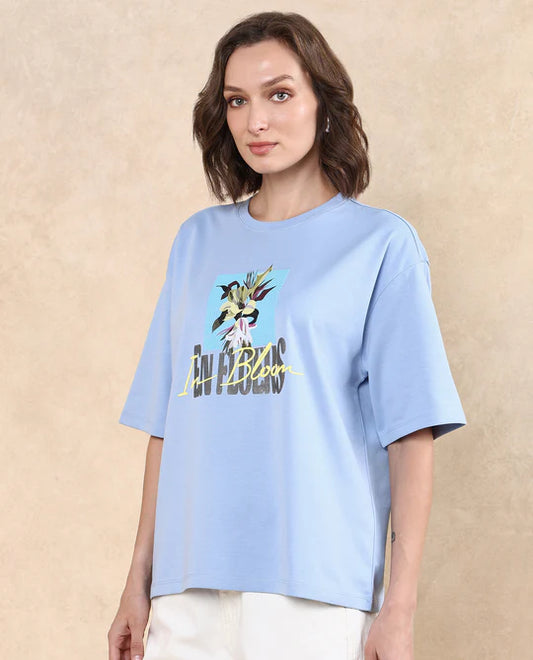 Loose Fit Women’s Floral Oversized T Shirt Klove Light Multi Casual Summer Outfit