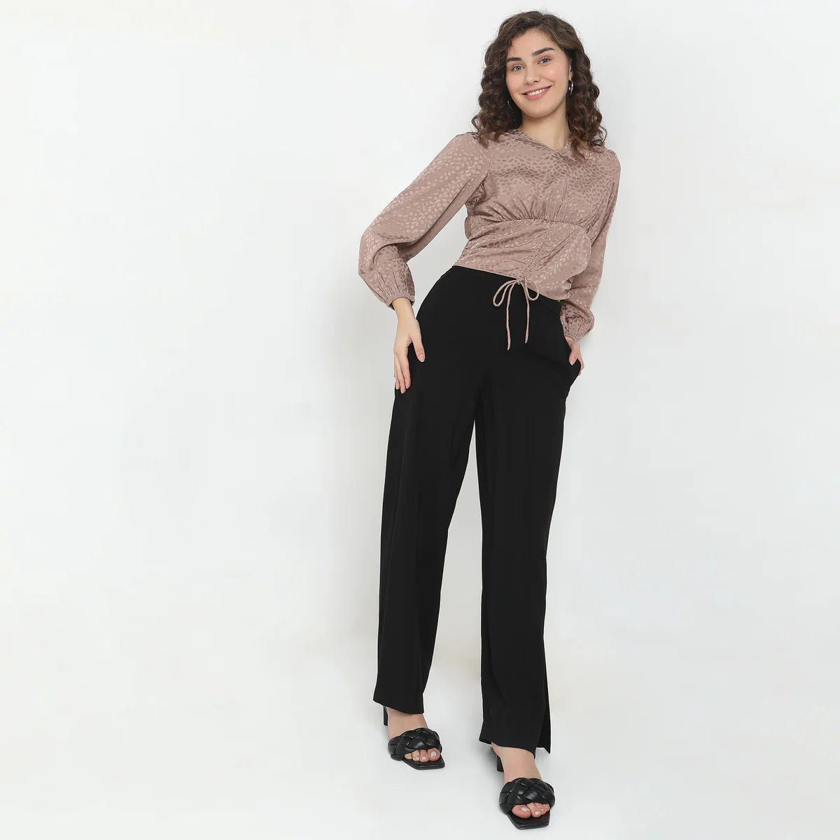 Modern Slim Fit Jacquard Top for Casual, Office, or Party Wear