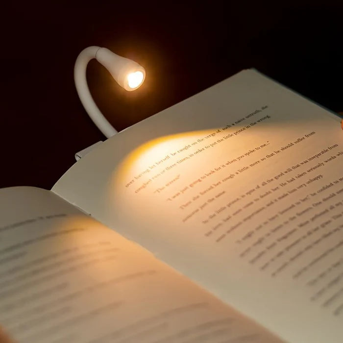 Rechargeable Clip-On Book Light and Reading Lamp with 3 Color Modes and Flexible Gooseneck for Night Reading