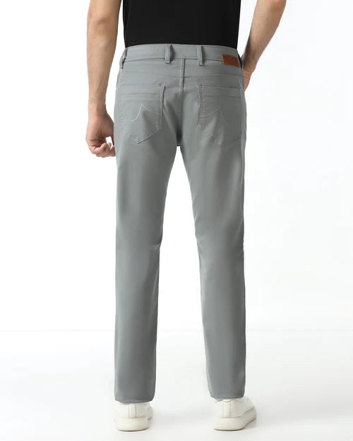 Trendy Light Blue Bleed Zero Slim Fit Jeans for Men with Minimal Detailing