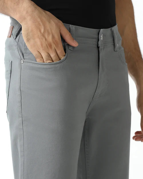 Trendy Light Blue Bleed Zero Slim Fit Jeans for Men with Minimal Detailing