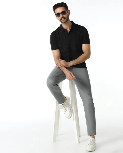 Trendy Light Blue Bleed Zero Slim Fit Jeans for Men with Minimal Detailing