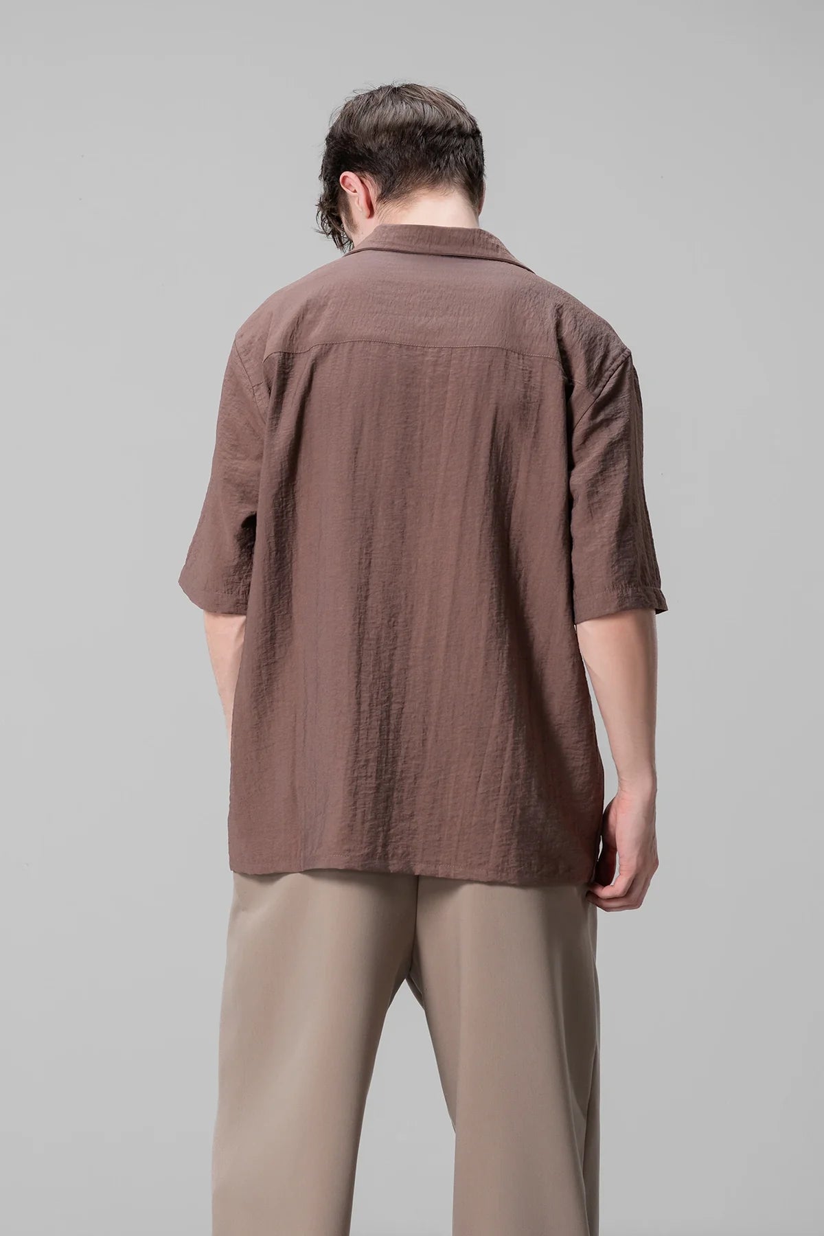 Stylish Relaxed Fit Brown Shirt Unisex Design Lightweight and Comfortable