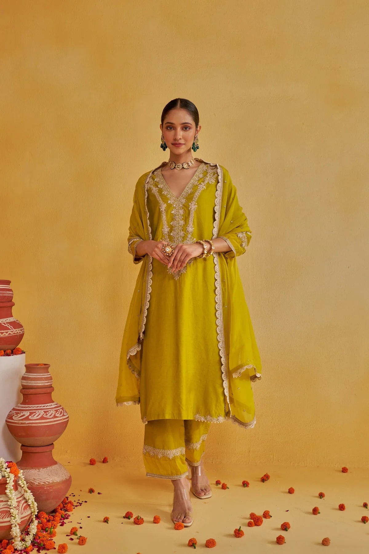 Stylish Women Kurta Set with Sequins Highlight – Festive & Wedding Wear Outfit