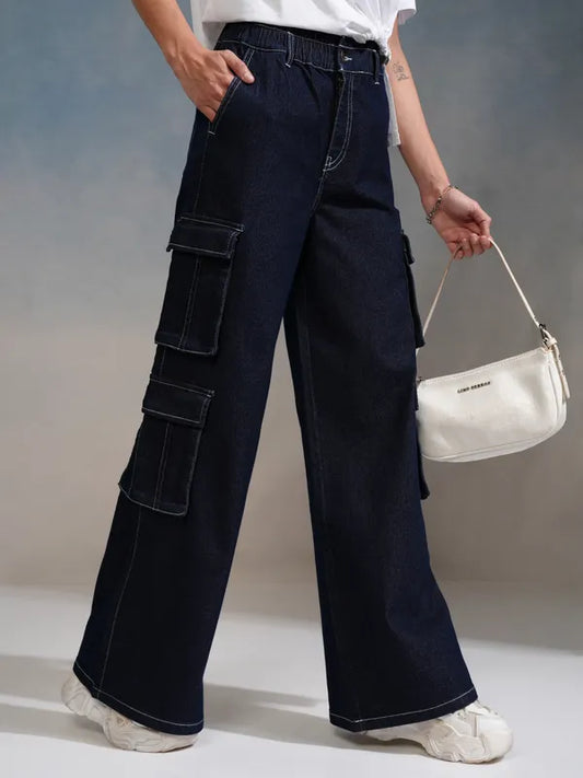 Soft Comfortable Women’s Blue Stretchable Straight Fit Jeans for Casual and Daily Wear