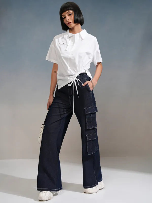 Soft Comfortable Women’s Blue Stretchable Straight Fit Jeans for Casual and Daily Wear