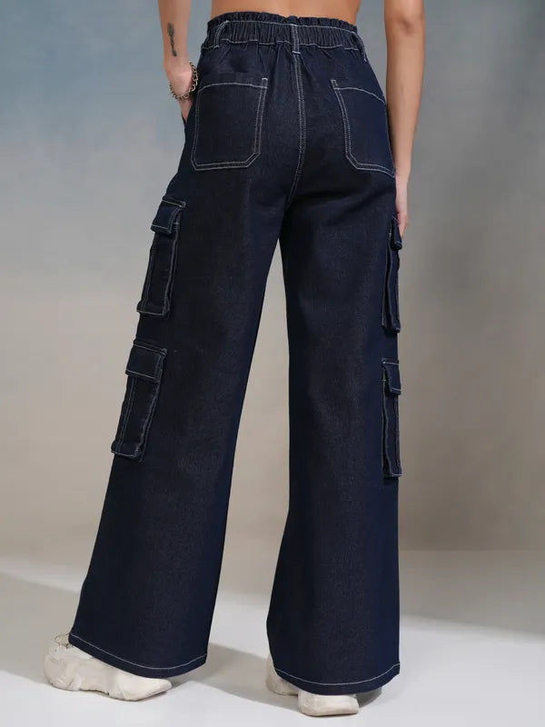 Soft Comfortable Women’s Blue Stretchable Straight Fit Jeans for Casual and Daily Wear
