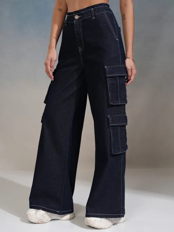 Soft Comfortable Women’s Blue Stretchable Straight Fit Jeans for Casual and Daily Wear