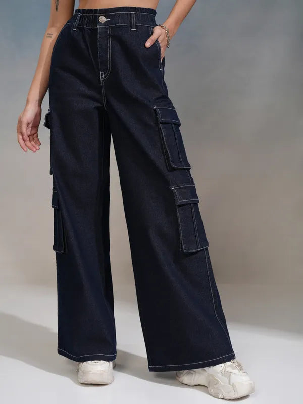 Soft Comfortable Women’s Blue Stretchable Straight Fit Jeans for Casual and Daily Wear