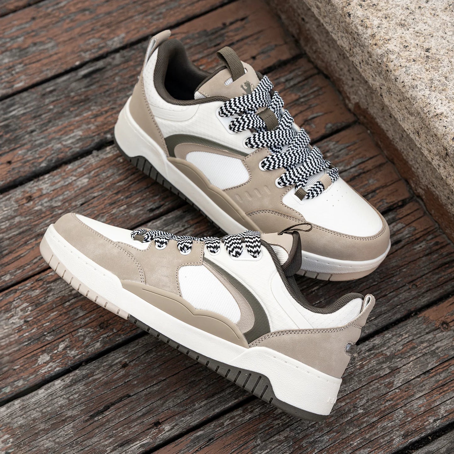 All Day Comfort Mens Sneakers with Rounded Toe and Impact Resistant Sole