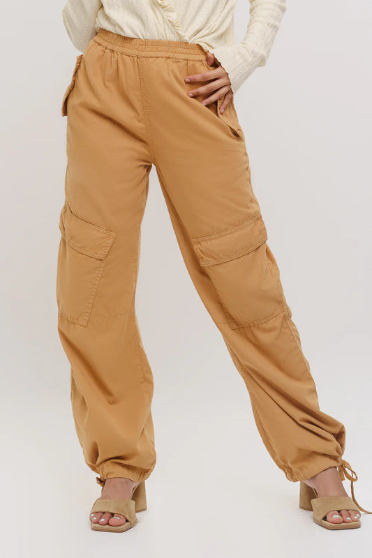 Modern Sand Tapered Cargo Pants for Women with Sleek Everyday Style