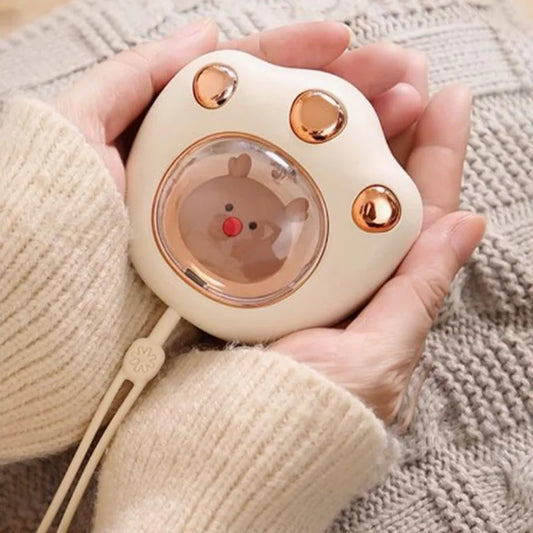 Portable Cat Paw Hand Warmer with USB-C Charging and Quick Heating for Men and Women