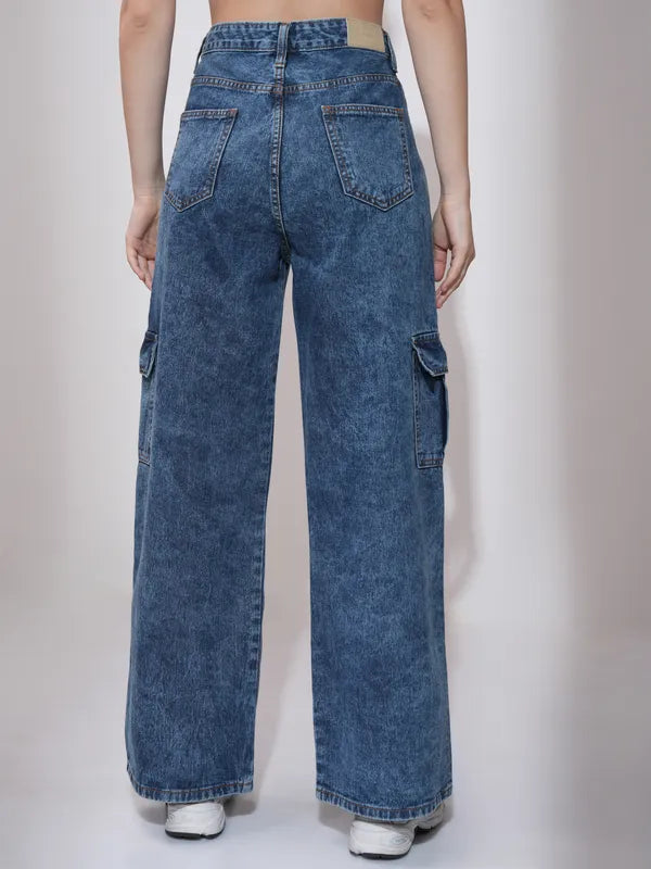 Casual Women’s Flared Denim Jeans with Relaxed Fit and Timeless Style