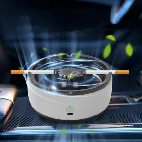 Smokeless Smart Ashtray with Built-In Filter and Air Purifier for Home Office and Car Use