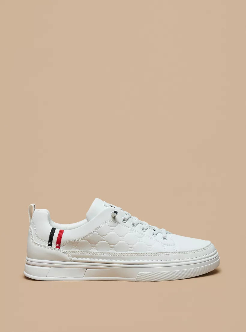 Men’s Textured Lace Up Low Ankle Sneakers with Breathable Upper and Supportive Fit for Daily Activities