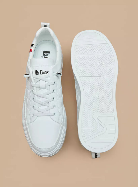 Men’s Textured Lace Up Low Ankle Sneakers with Breathable Upper and Supportive Fit for Daily Activities