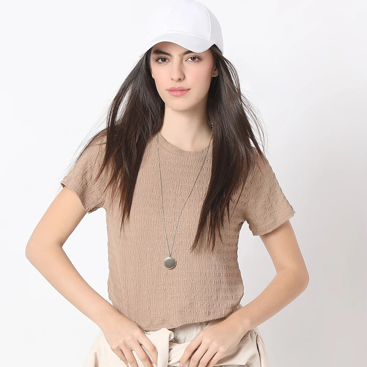 Modern Short Sleeve Betty Top with Elegant Textured Design for Everyday Wear