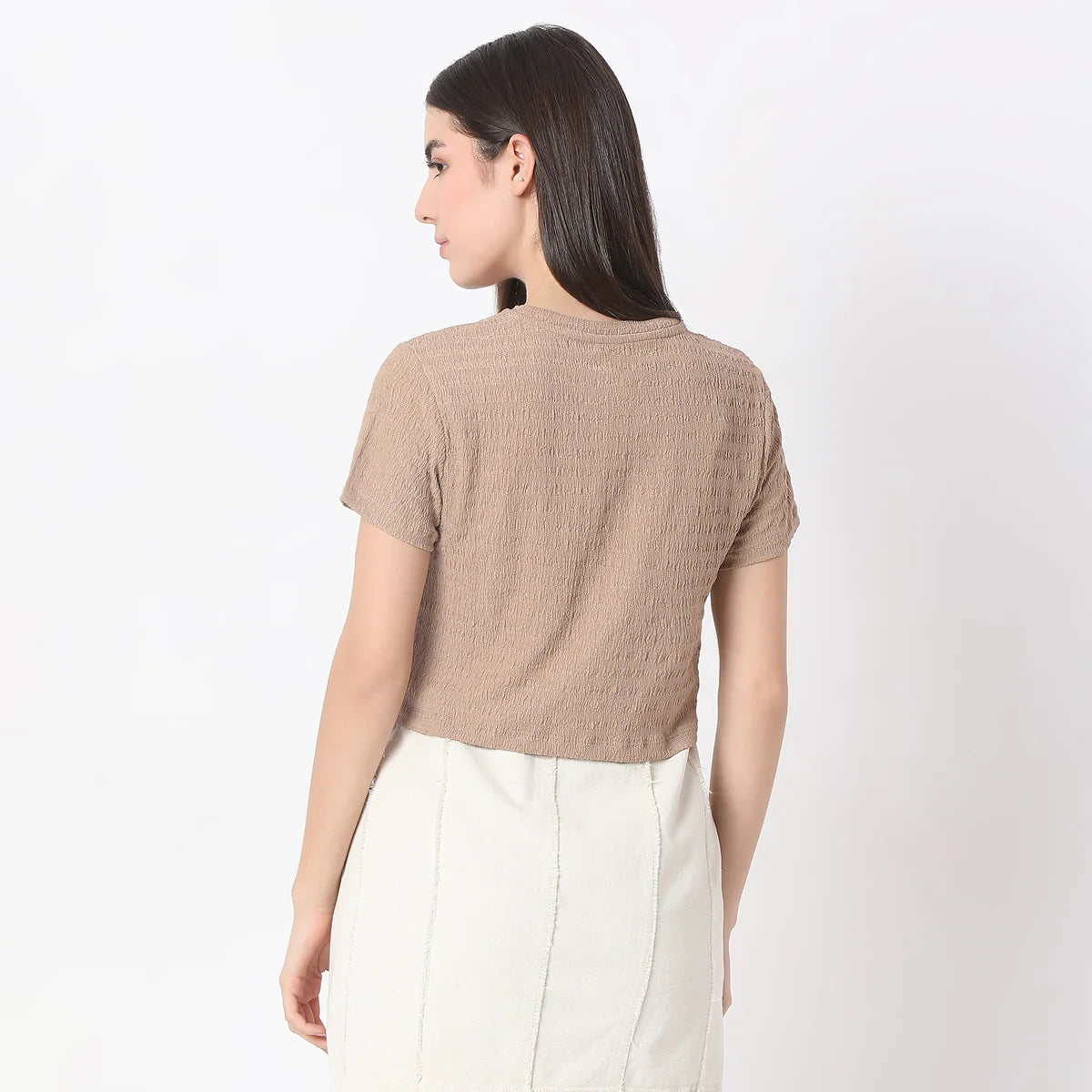 Modern Short Sleeve Betty Top with Elegant Textured Design for Everyday Wear
