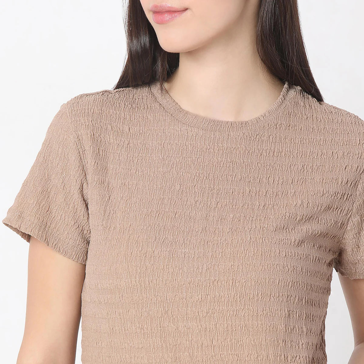 Modern Short Sleeve Betty Top with Elegant Textured Design for Everyday Wear